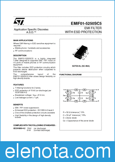 STMicroelectronics EMIF01-5250 datasheet