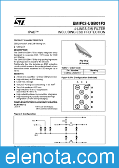STMicroelectronics EMIF02-USB01F2 datasheet
