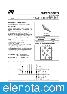 STMicroelectronics EMIF02-USB02F2 datasheet