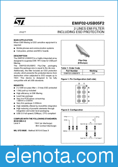 STMicroelectronics EMIF02-USB05F2 datasheet
