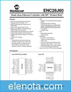 Microchip Technology ENC28J60 datasheet