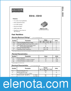 Fairchild ES1B datasheet
