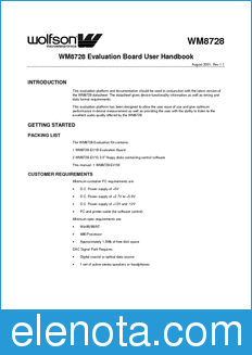Wolfson EVALUATION datasheet