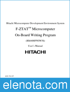 Hitachi F-ZTAT datasheet