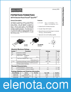 Fairchild FDB6670AS datasheet
