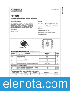 Fairchild FDC3612 datasheet
