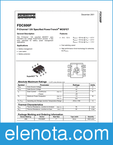 Fairchild FDC606P datasheet