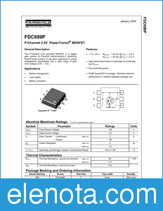 Fairchild FDC699P datasheet