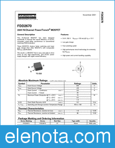 Fairchild FDD2670 datasheet