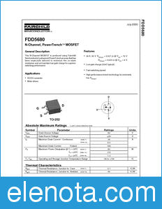 Fairchild FDD5680 datasheet