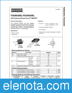 Fairchild FDD6030BL datasheet