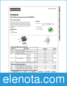 Fairchild FDD6635 datasheet