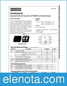 Fairchild FDFMA3N109 datasheet