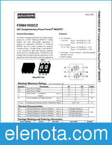 Fairchild FDMA1032CZ datasheet
