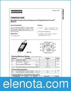 Fairchild FDMW2512NZ datasheet