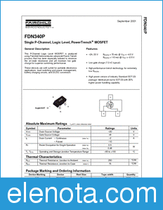 Fairchild FDN340P datasheet