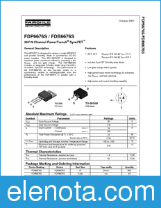Fairchild FDP6676S datasheet