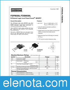 Fairchild FDP8030L datasheet
