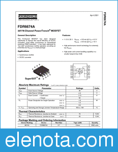Fairchild FDR6674A datasheet