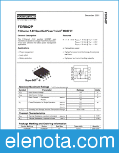 Fairchild FDR842P datasheet