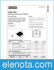 Fairchild FDS2170N7 datasheet