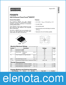 Fairchild FDS2670 datasheet