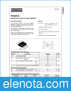 Fairchild FDS3512 datasheet