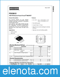 Fairchild FDS3612 datasheet