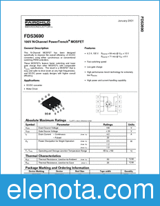 Fairchild FDS3690 datasheet