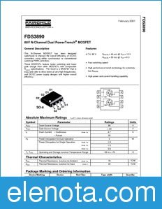 Fairchild FDS3890 datasheet