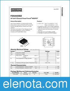Fairchild FDS4435BZ datasheet