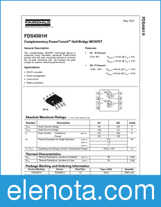 Fairchild FDS4501H datasheet