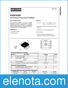 Fairchild FDS6162N7 datasheet