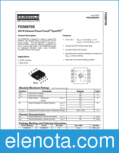 Fairchild FDS6670S datasheet