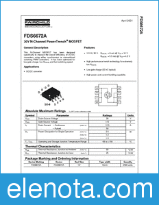 Fairchild FDS6672A datasheet