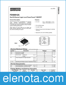 Fairchild FDS6912A datasheet