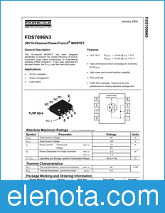 Fairchild FDS7096N3 datasheet