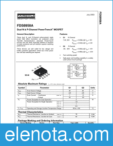 Fairchild FDS8958A datasheet
