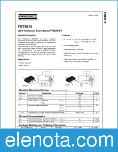 Fairchild FDT3612 datasheet