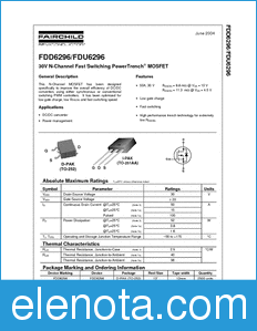 Fairchild FDU6296 datasheet