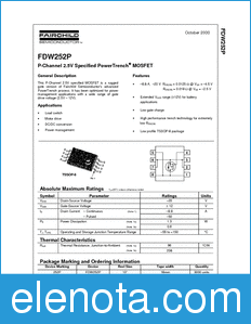 Fairchild FDW252P datasheet