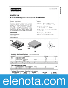 Fairchild FDZ203N datasheet