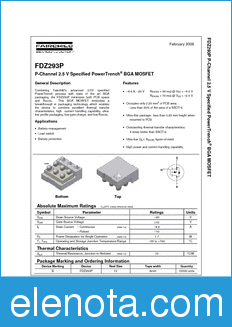 Fairchild FDZ293P datasheet