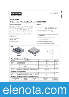 Fairchild FDZ299P datasheet