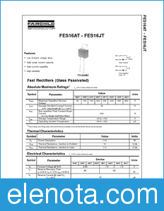 Fairchild FES16BTR datasheet