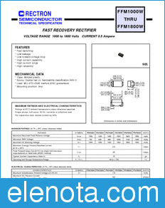 Rectron FFM1200W-W datasheet