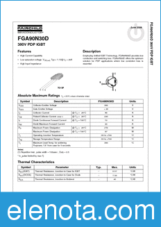Fairchild FGA90N30D datasheet