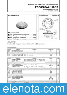 Mitsubishi FGC6000AX-120DS datasheet