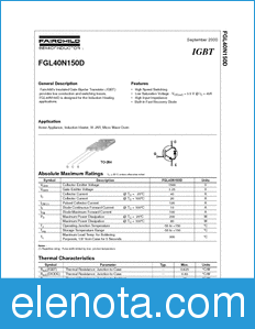 Fairchild FGL40N150D datasheet