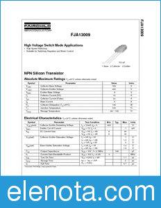 Fairchild FJA13009 datasheet